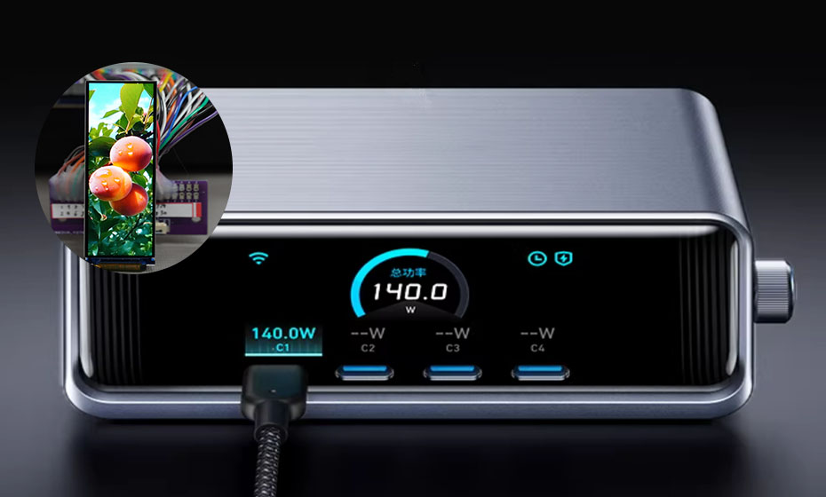 High-End Power Bank Smart Display Solution – 3.0-inch TFT Case Study